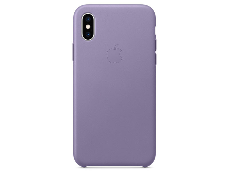 

Чехол-накладка для iPhone XS Apple Leather Case Lilac клип-кейс, кожа
