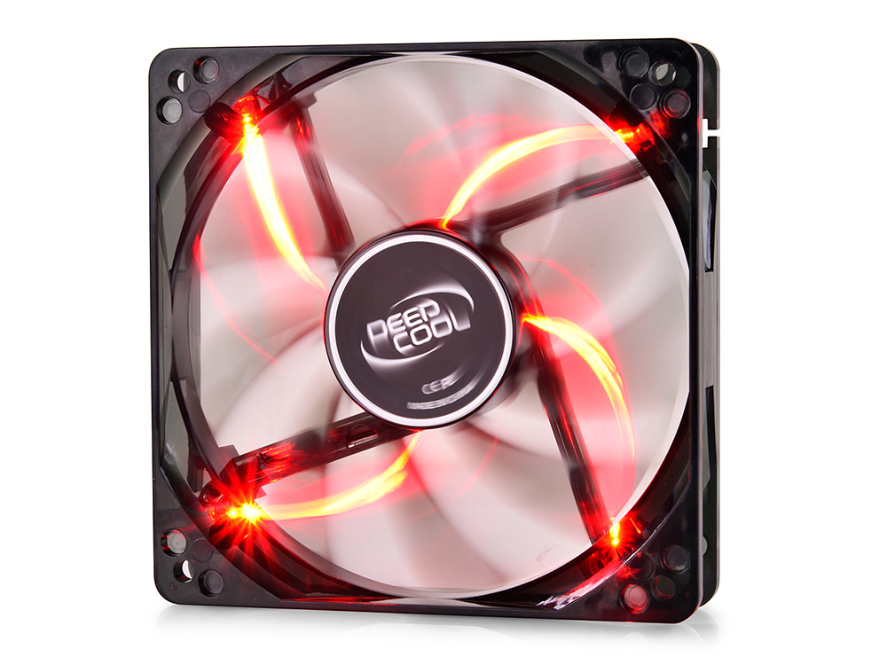 

Вентилятор Deepcool WIND BLADE 120 Red 120x120x25 3pin 27dB 1300rpm 119g красный LED
