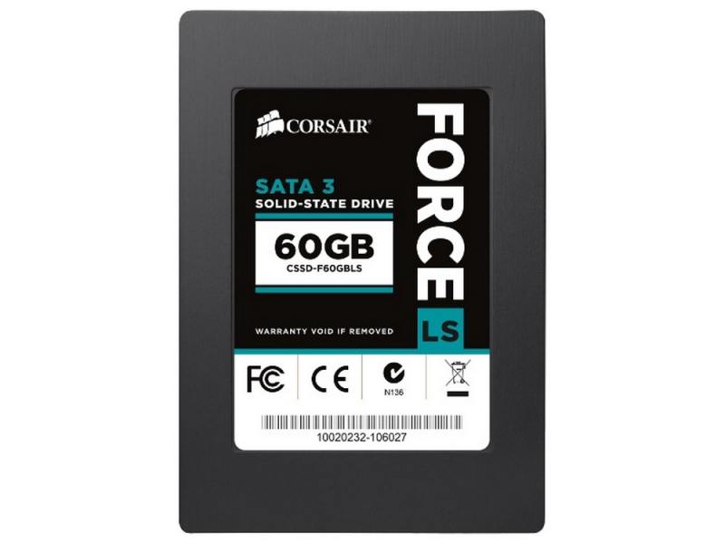 

SSD Твердотельный накопитель 2.5" 60GB Corsair CSSD-F*LS Read 560Mb/s Write 535Mb/s SATAIII CSSD-F60