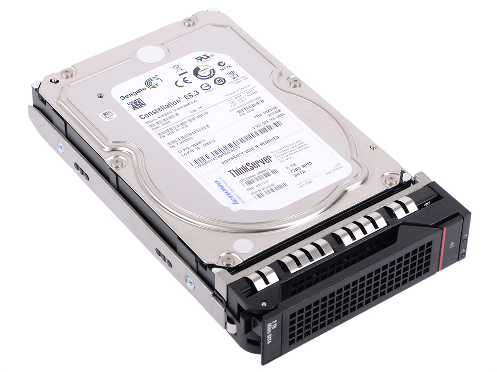 

Жесткий диск 2Tb Lenovo 0A89475 SATA 6Gbps 7200rpm 128Mb HotSwap 3.5" HDD for ThinkServer Gen4 (origin ST2000NM0008)