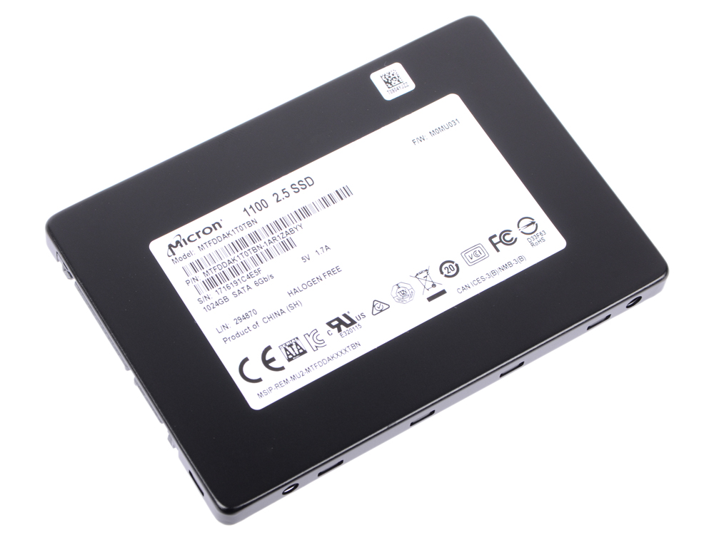 

SSD накопитель Crucial Micron 1100 MTFDDAK 1Tb SATA III/2.5"