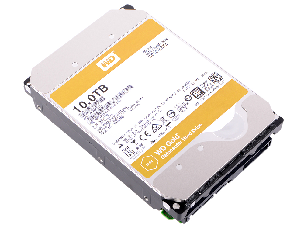 

Жесткий диск 3.5" 10Tb 7200rpm Western Digital WD Gold SATAIII WD101KRYZ