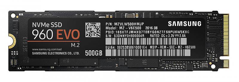 

SSD Твердотельный накопитель M.2 500Gb Samsung 960 EVO Read 3200Mb/s Write 1800Mb/s PCI-E MZ-V6E500B