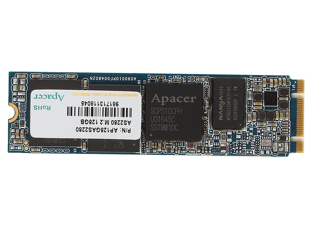 

SSD накопитель Apacer AS2280 (AP128GAS2280) 128GB SATAIII/M.2 2280