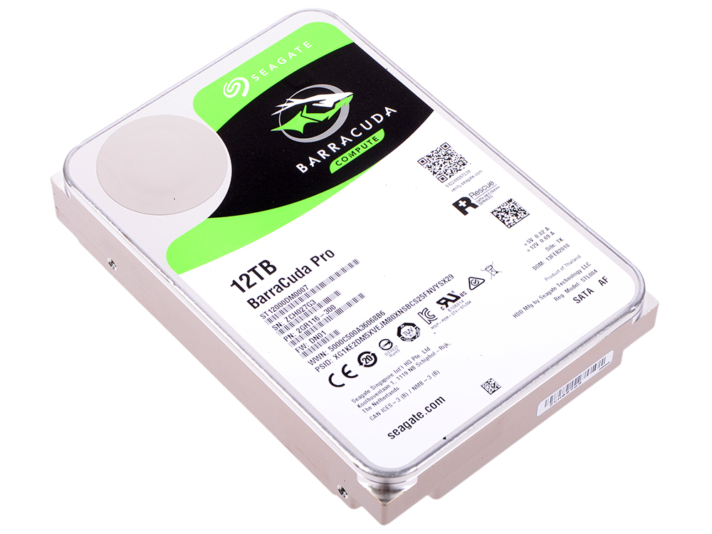 

Жесткий диск Seagate Barracuda Pro ST12000DM0007 12 TB SATA III/3.5"/7200 rpm/256MB