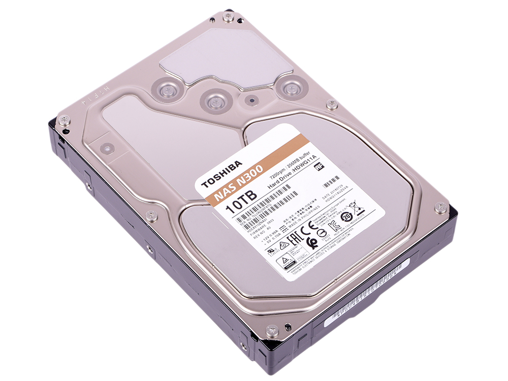 Жесткий диск Toshiba N300 HDWG11AUZSVA 10TB SATA III/3.5"/7200 rpm/256MB
