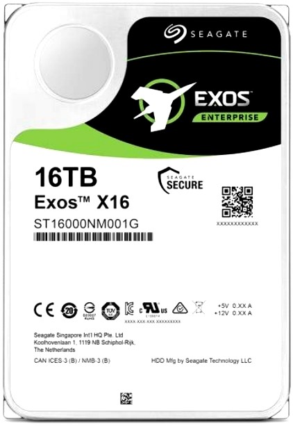 

Жесткий диск Seagate Exos X16 (ST16000NM002G) 16Tb SAS/3.5"/7200 rpm/256Mb