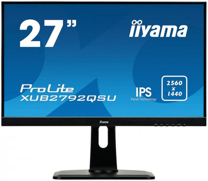 

Монитор 27" iiYama XUB2792QSU-B1 черный IPS 2560x1440 350 cd/m^2 5 ms DVI HDMI DisplayPort Аудио USB