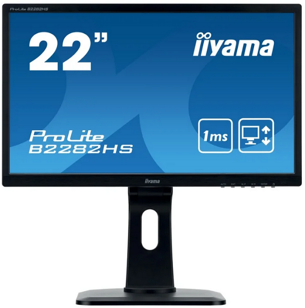 

Монитор iiYama B2282HS-B1 22" Black 1920 x 1080/TN/75Hz/1ms/VGA (D-Sub), DVI, HDMI