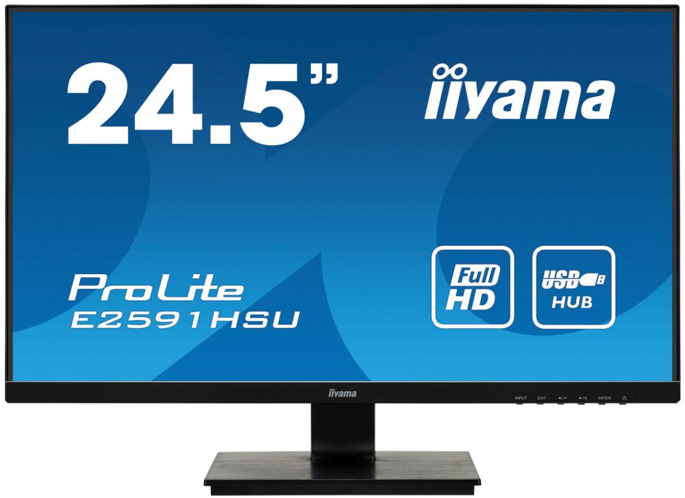 

Монитор iiYama E2591HSU-B1 25" Black 1920 x 1080/TN/75Hz/1ms/VGA (D-Sub), DP, HDMI