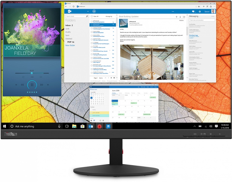 

Монитор Lenovo ThinkVision S24q-10 24" Black 2560x1440/IPS/60Hz/4ms/VGA (D-Sub), HDMI