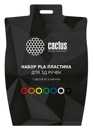 

Пластик для ручки 3D Cactus PLA d1.75мм L10м 7цв. CS-3D-PLA-7X10M