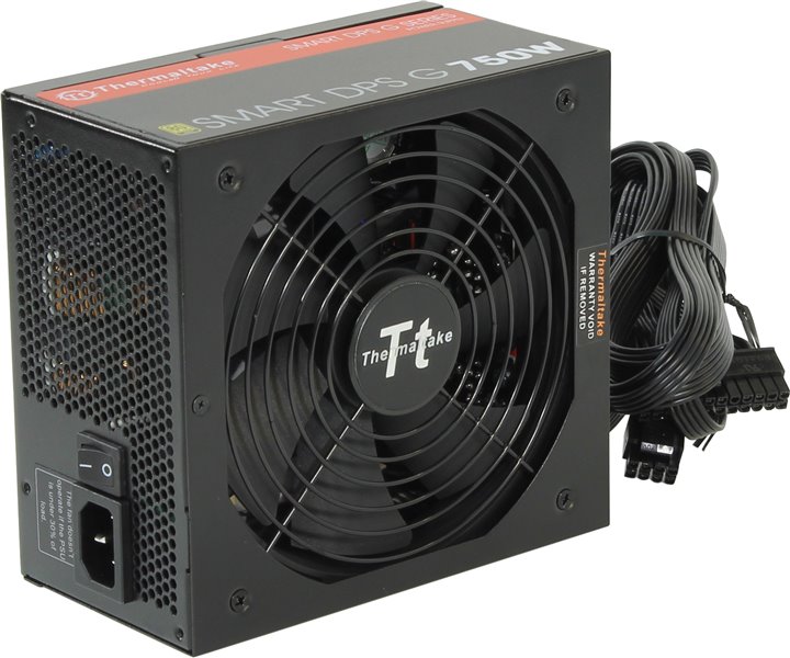 

Блок питания Thermaltake Smart DPS G 750W (PS-SPG-0750DPCGEU-G) v2.3,A.PFC,80 Plus Gold,Fan 14 см,Modular,Retail