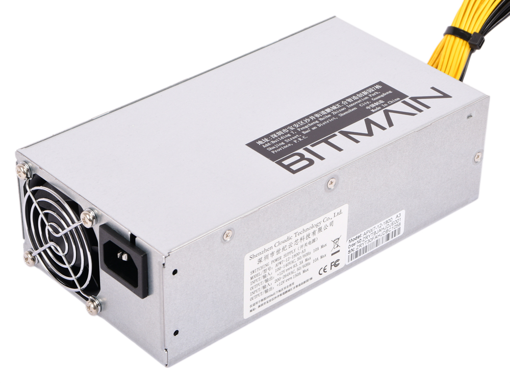 

Блок питания Bitmain APW7 for Antminer 1800W 10x6-pin 12V power connectors