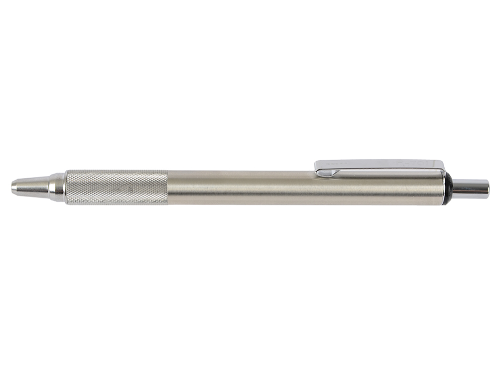 

Шариковая ручка Zebra F-701 чернила синие корпус серебристы BAZ47-ВK-BL