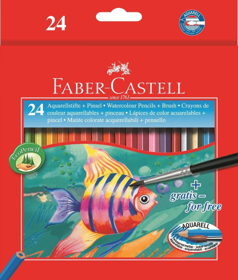 

Карандаши акварельные Faber-Castell Colour Pencils 24 цвета кисточка 114425