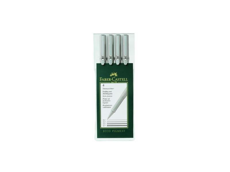 

Ручки капиллярные Faber-Castell Ecco Pigment в пластмассовом пенале 4шт 166004