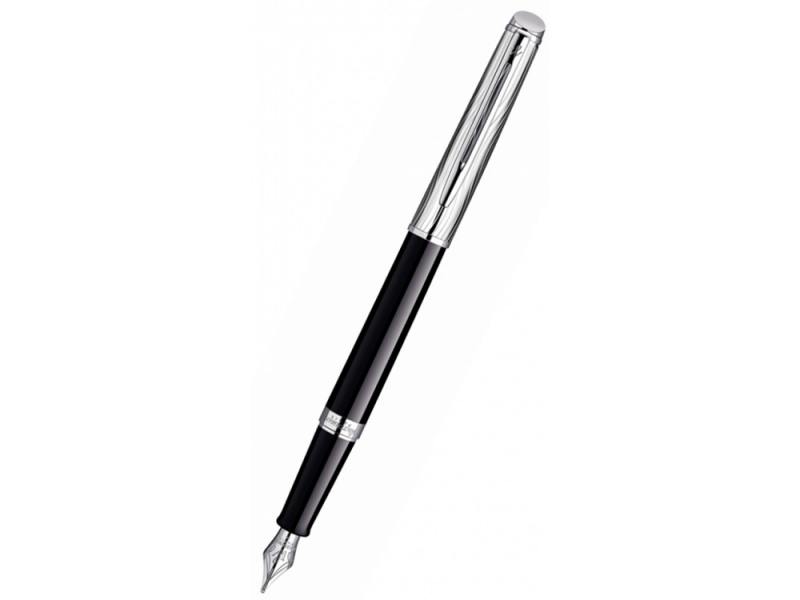 

Ручка перьевая Waterman Hemisphere Deluxe Black CT перо F серебристый S0921090