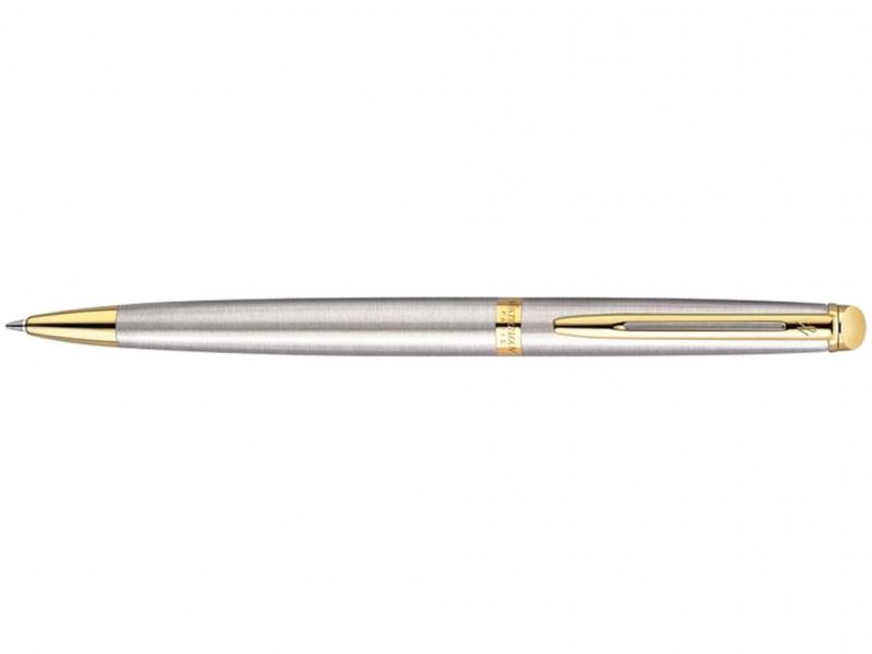 

Шариковая ручка Waterman Hemisphere Steel GT чернила синие корпус серебристый S0920370