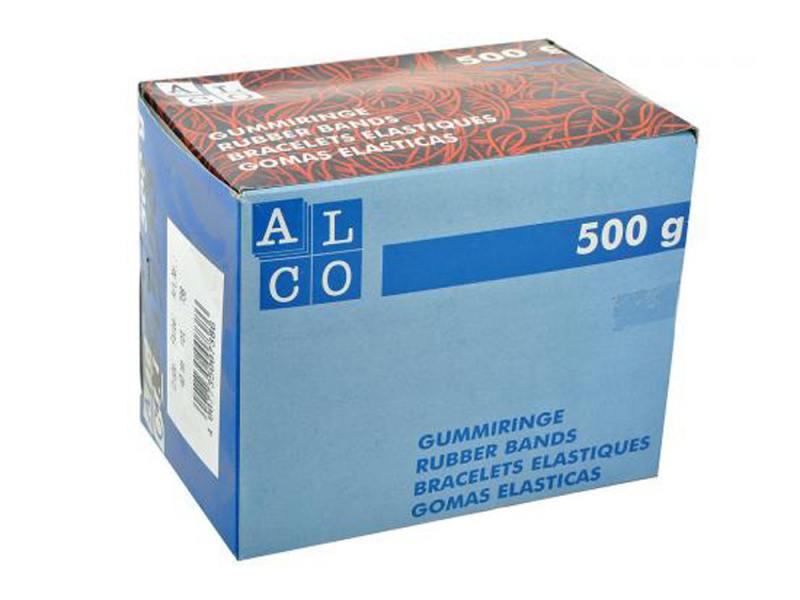 

Резинки для купюр Alco диаметр 65 мм 500г красные в картонной упаковке