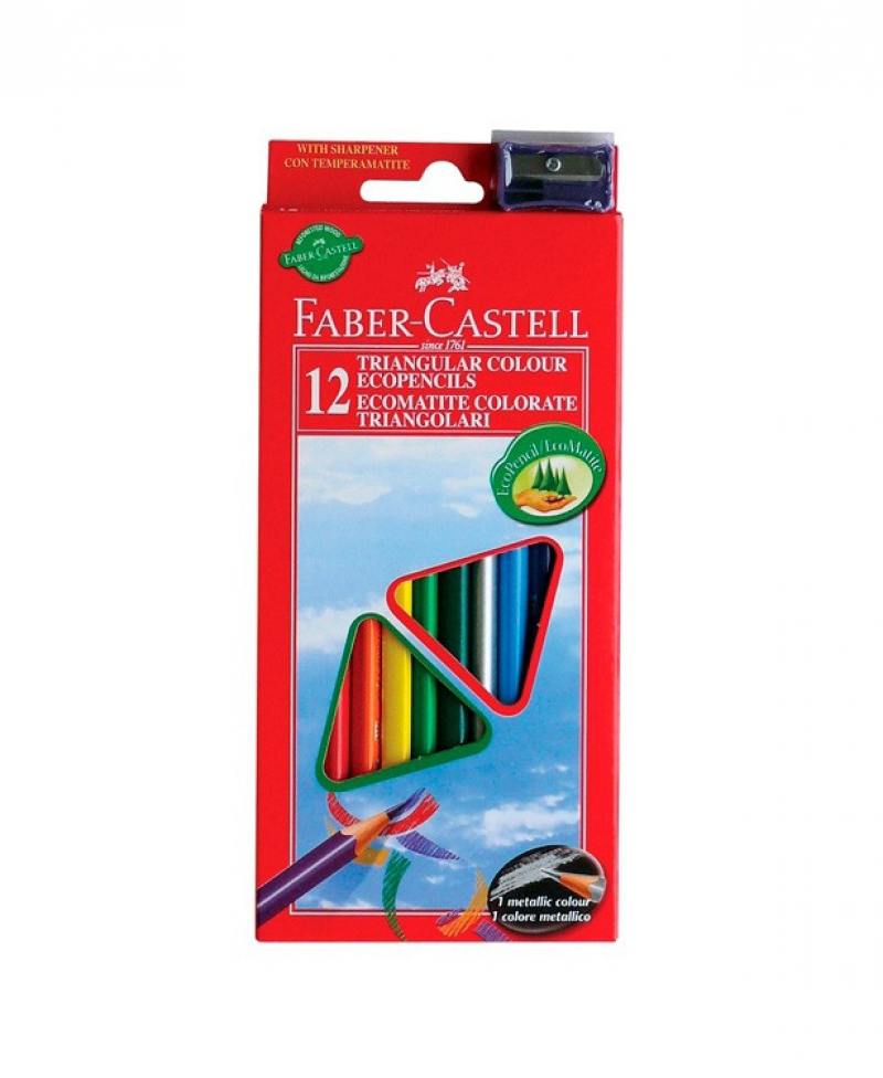 

Карандаши цветные Faber-Castell Eco 12 цветов точилка 120523