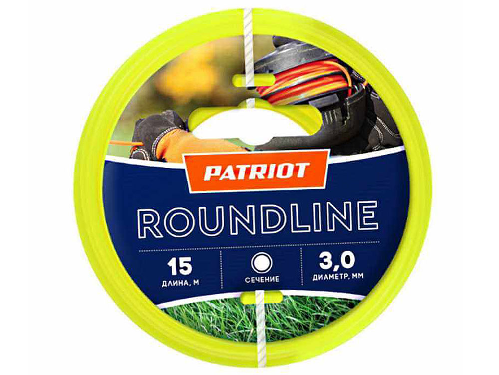 

Леска Patriot Roundline 3 мм 15 мкруг для триммера 805201019