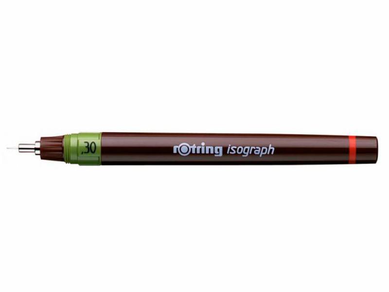 

Изограф Rotring 0.30мм съемный пишущий узел/заправка тушь корпус бордовый 1903399