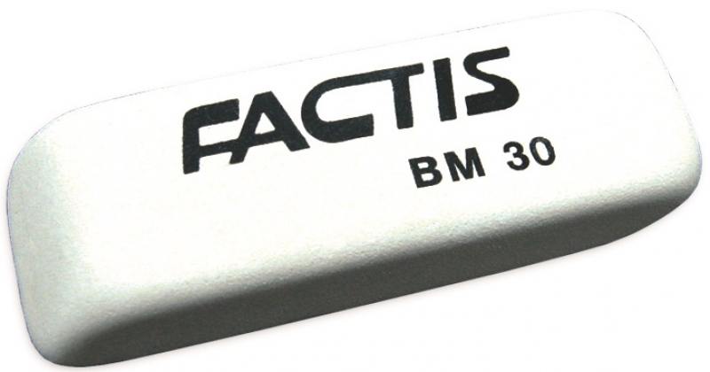 

Ластик FACTIS мягкий скошенный, из натурального каучука, размер 59х19,5х10 мм