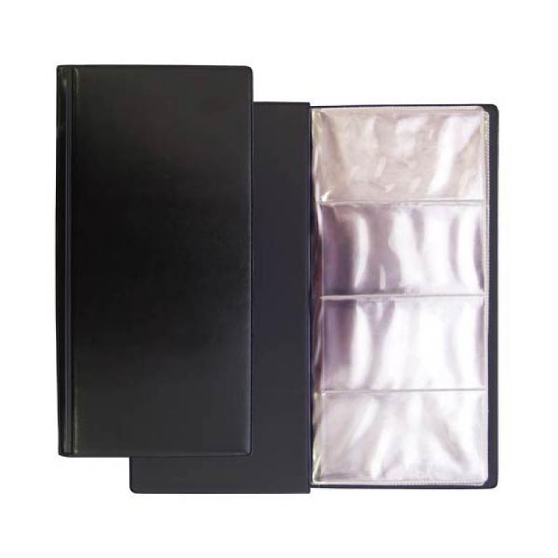 

Визитница на 96 визиток, разм.12х24,5 см, черная, Vinyl