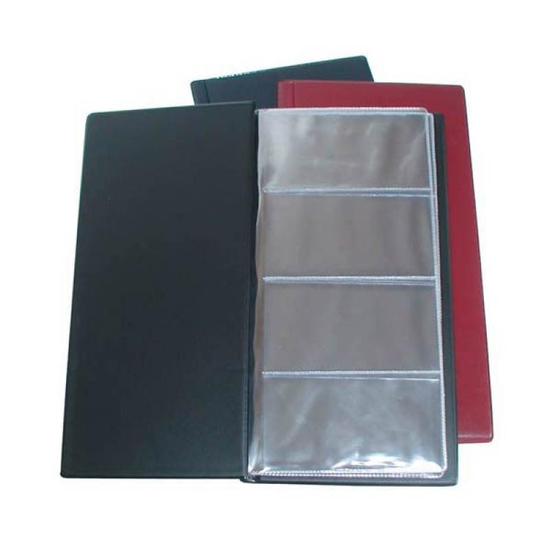 

Визитница на 96 визиток, разм.12х24,5 см, бордовая, Vinyl