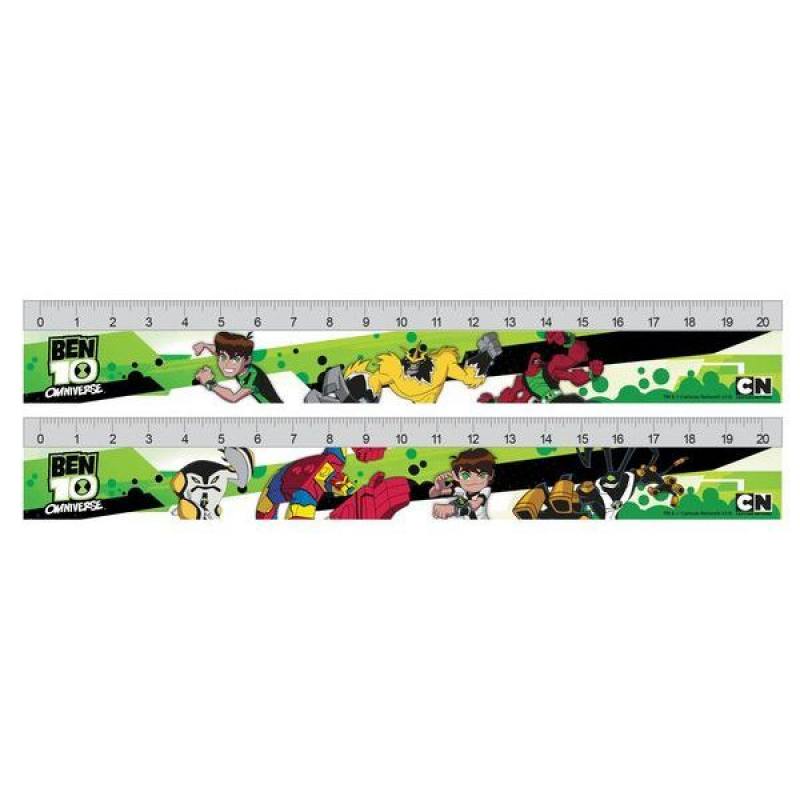 

Линейка ACTION!BEN10 пластиковая, с рисунком, 20см, пакет c е/п, 2 диз.