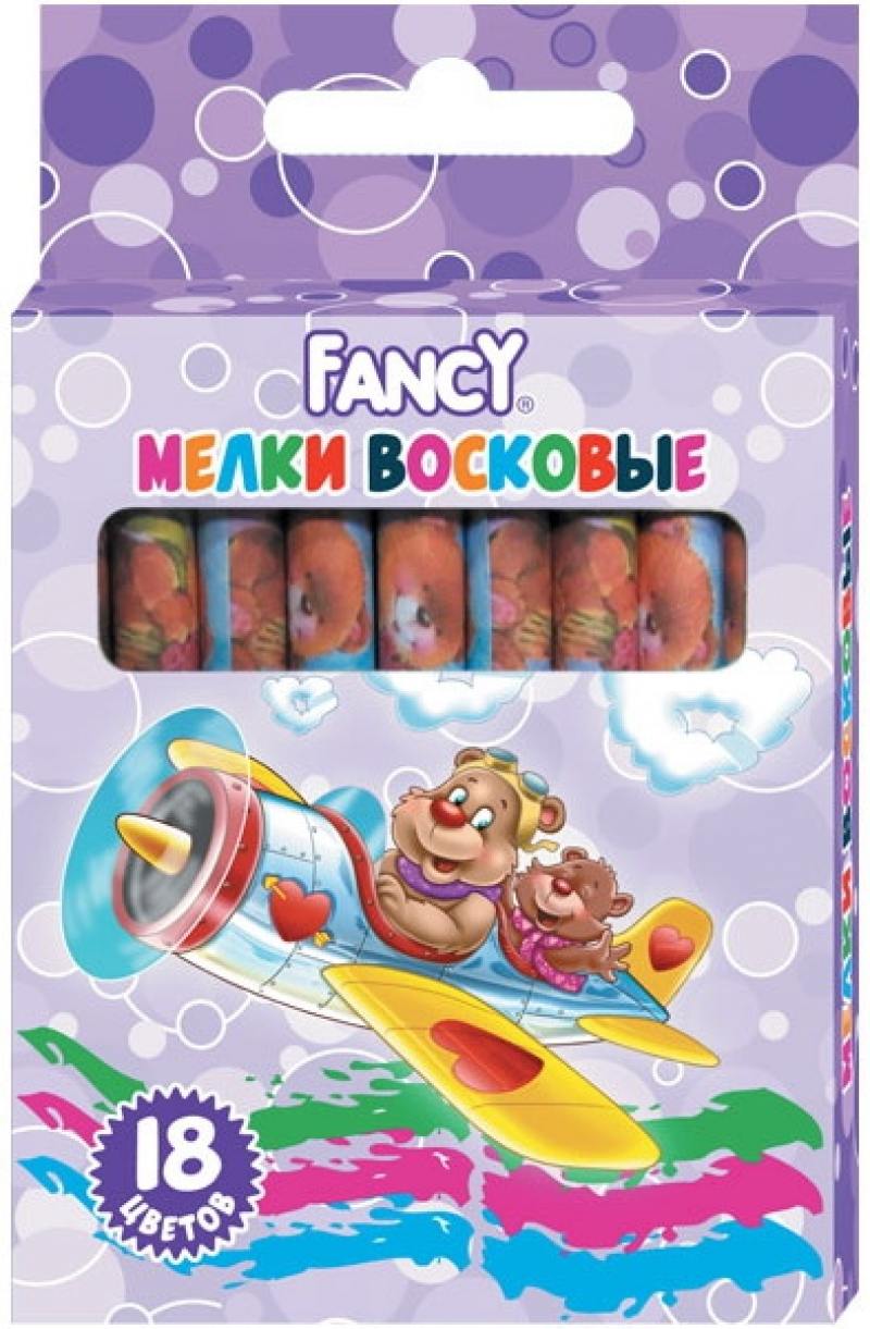 

Мелки восковые круглые Fancy, 18 цв., картон с е/п