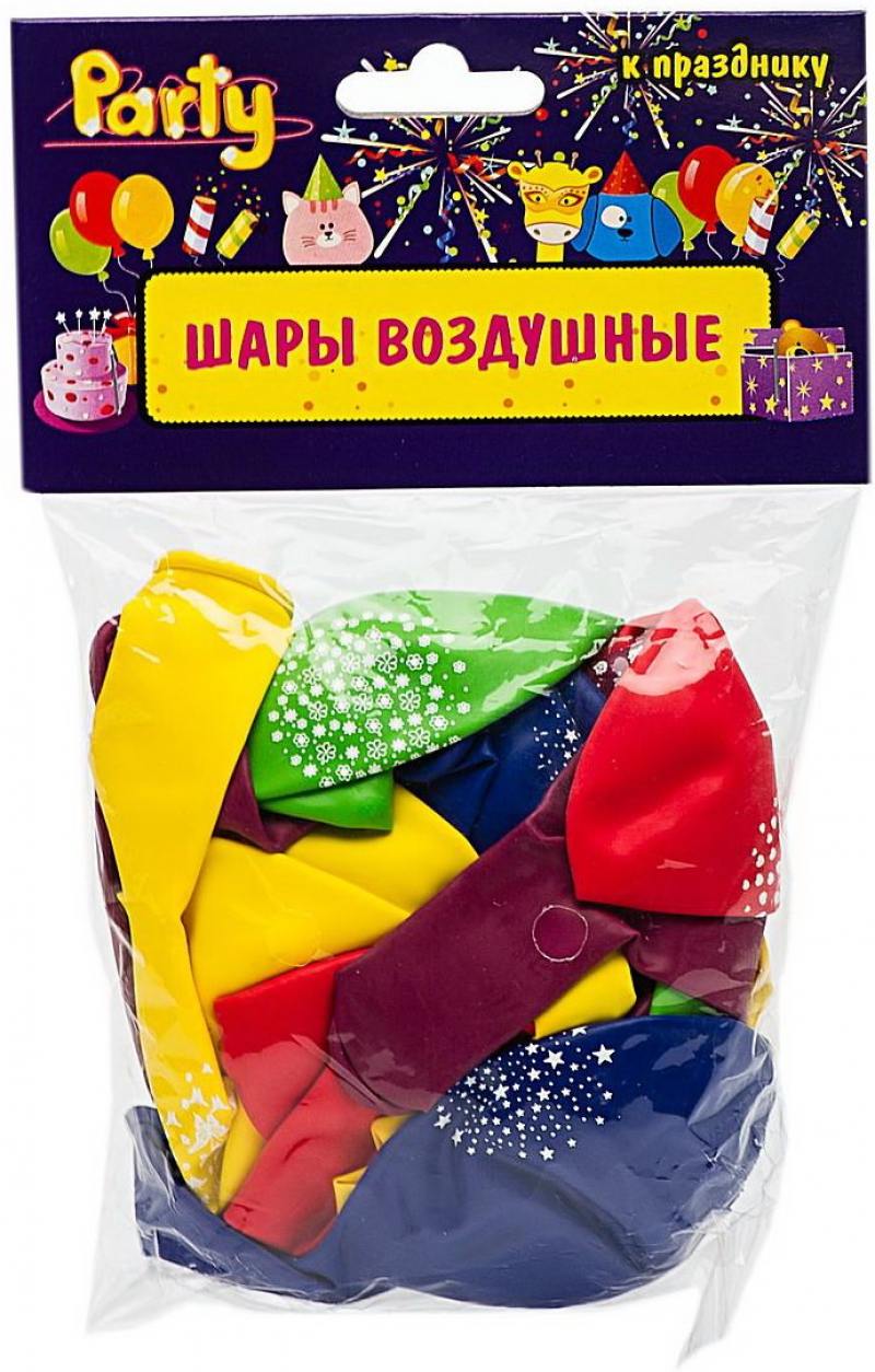 

ШАРЫ ВОЗДУШНЫЕ с одноцветным рисунком, 30см, 20шт