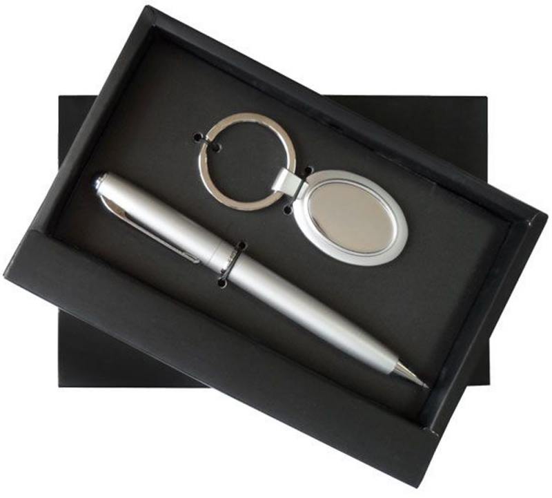 

Набор: ручка шариковая + брелок овальный, комбинированный