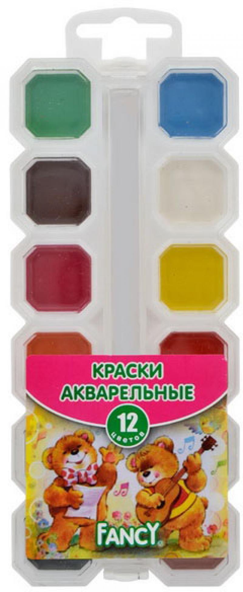 

Акварель медовая FANCY, 12цв., пл. коробка, европодвес, без кисти