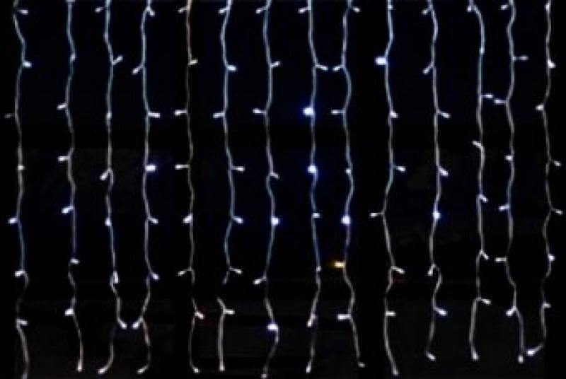 

Гирлянда электрическая Новогодняя сказка 480 LED Портьера цветного свечения, белый провод 2*2 м