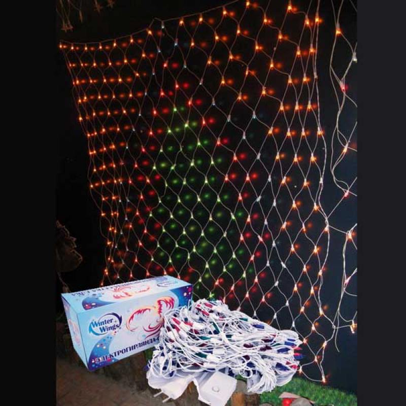 

Гирлянда электрическая сетка ЕЛКА, 1,4 x 1,6 м, 276 ламп, цветная, с контроллером