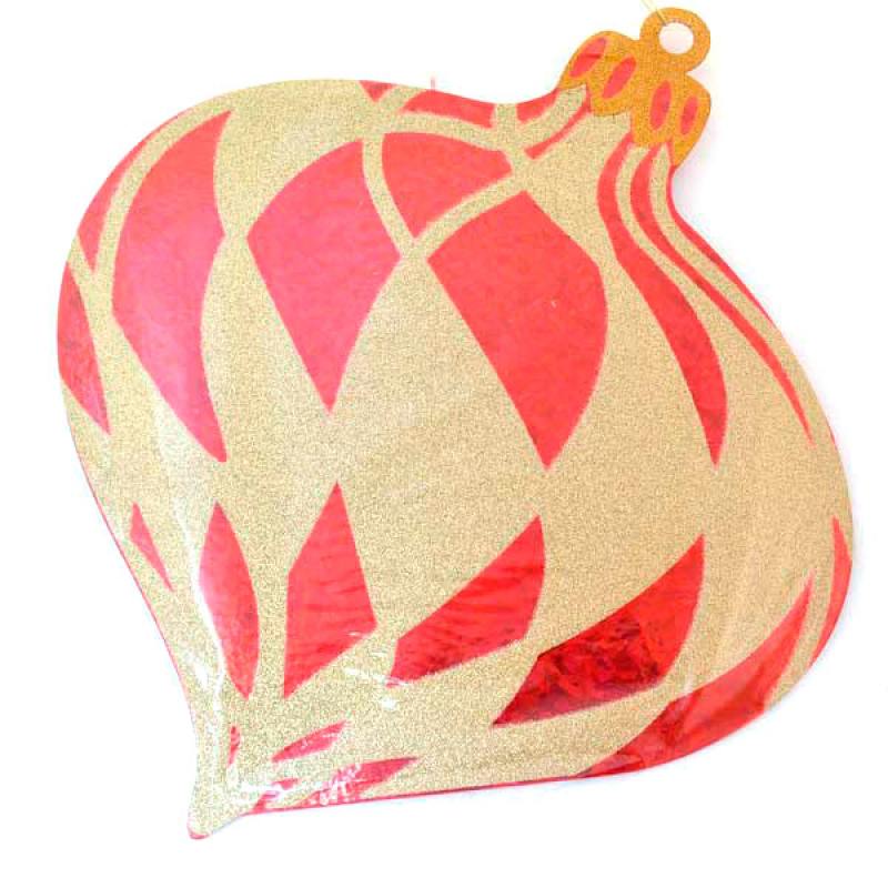 

Подвеска декоративная ЛУКОВИЦА, голограмма, блестящая крошка, 37 см, ПВХ