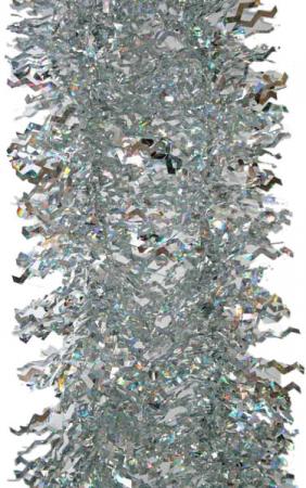 

Мишура одноцветная голограмма, серебряная, блестящая, 100 мм, длина 2 м