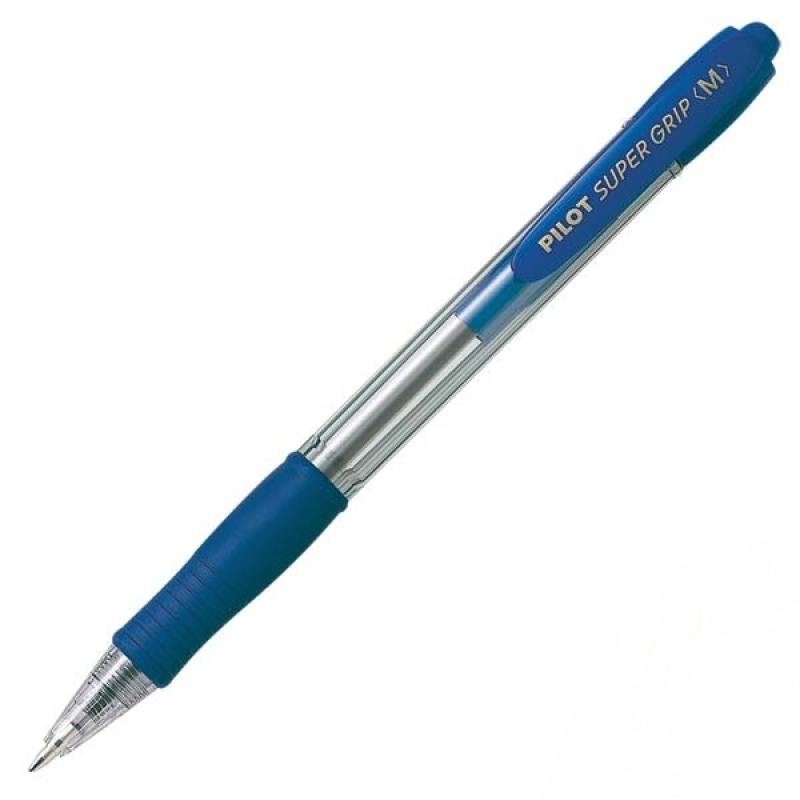 

Шариковая ручка автоматическая Pilot SUPERGRIP синий 1 мм BPGP-10R-M-L