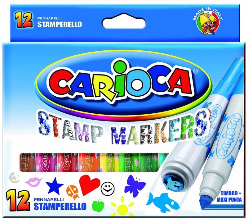 

Набор фломастеров Universal CARIOCA STAMP MARKERS 1 мм 12 шт разноцветный 42240/12 42240/12