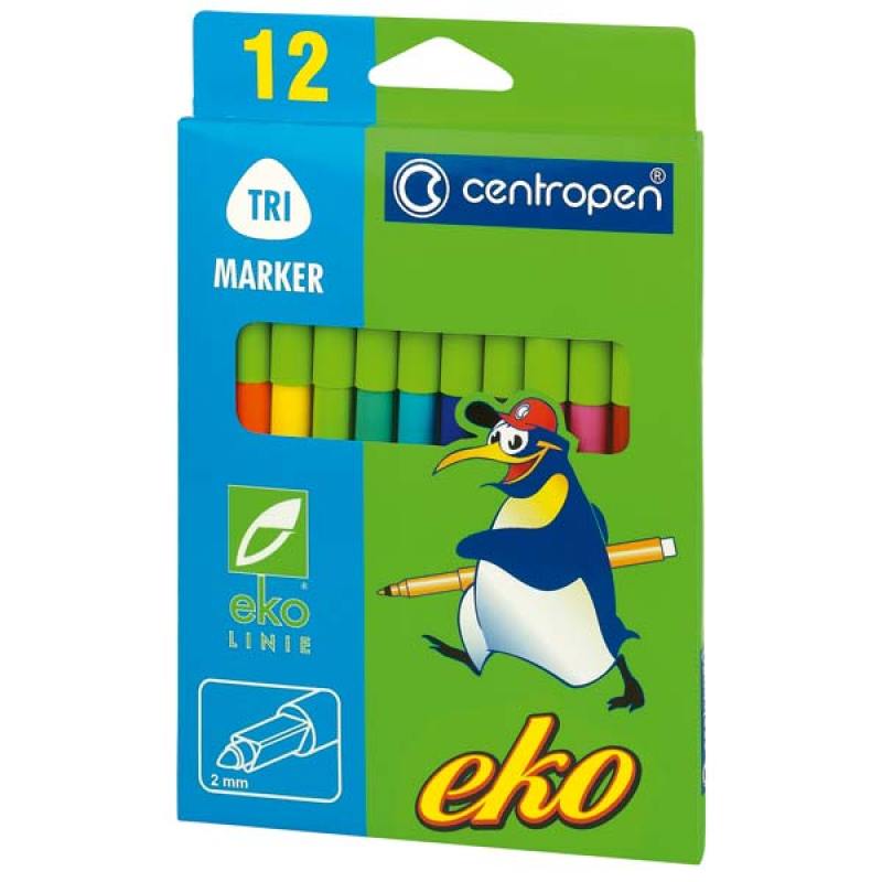 

Набор фломастеров Centropen EKO 12 шт разноцветный 2560/12