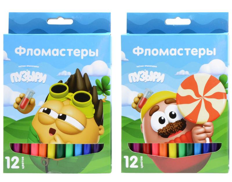 

Набор фломастеров Action! ПУЗЫРИ 2 мм 12 шт разноцветный BU-AWP205-12 в ассортименте BU-AWP205-12