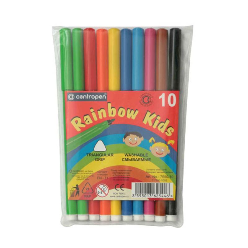 

Набор фломастеров Centropen RAINBOW KIDS 10 шт разноцветный 2063895 2063895