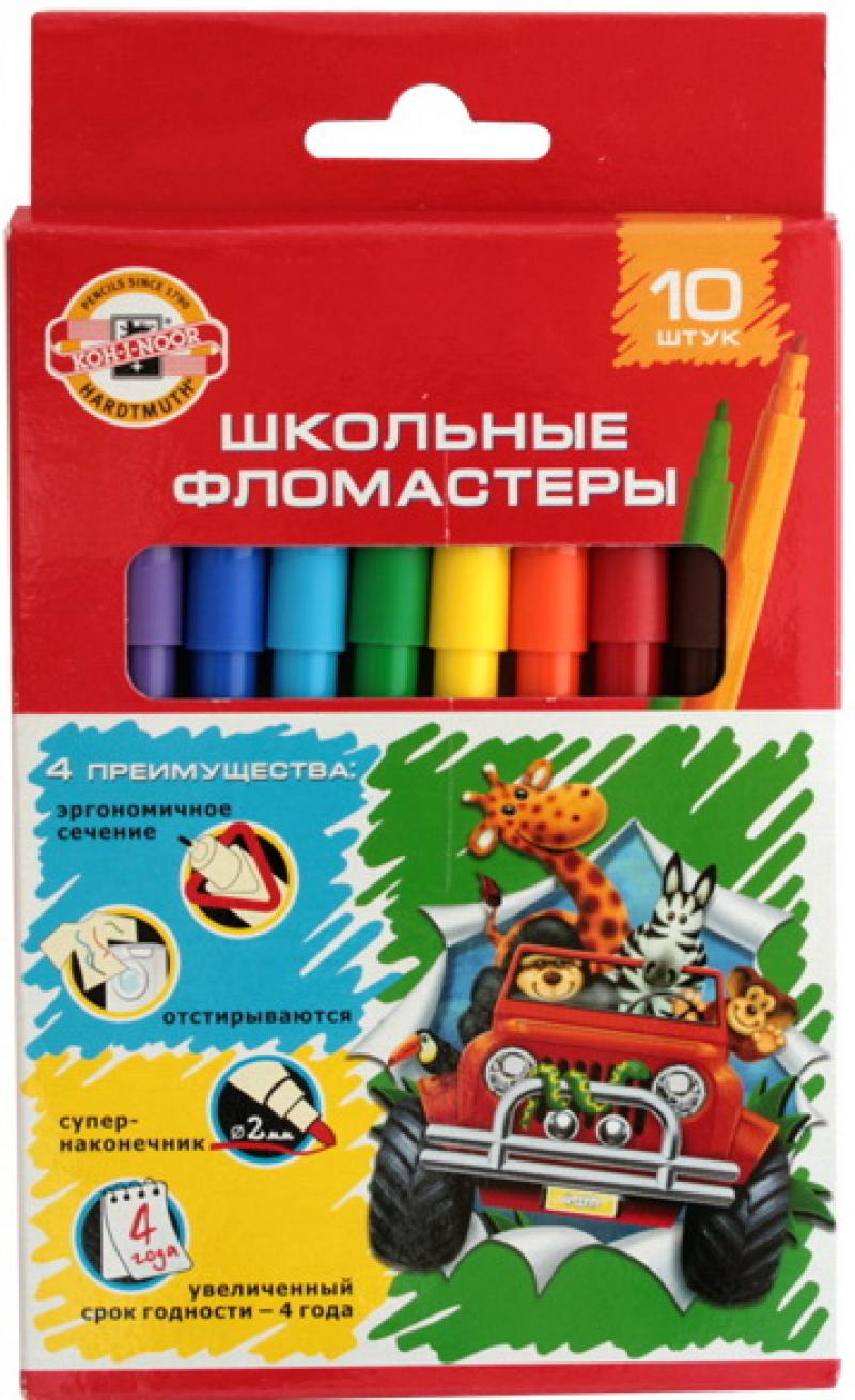 

Набор фломастеров Koh-i-Noor ВЕСЕЛЫЕ ЖИВОТНЫЕ 2 мм 12 шт разноцветный 1002/10 KS 1002/10 KS