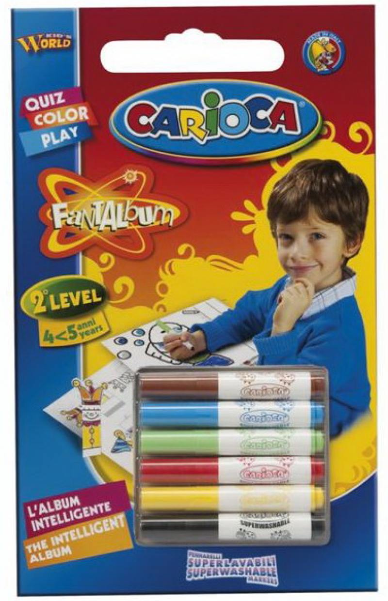 

Набор фломастеров Universal CARIOCA FANTALBUM 6 шт разноцветный 41999 + 20 раскрасок 41999