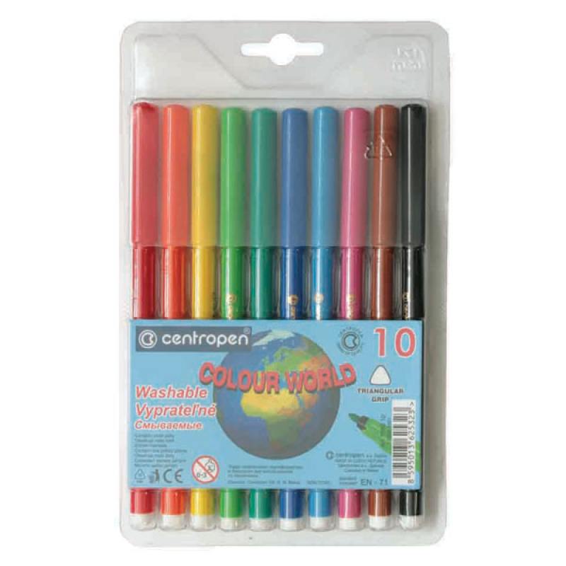 

Набор фломастеров Centropen COLOUR WORLD 10 шт разноцветный 7550/10 TP 7550/10 TP