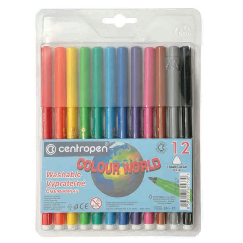 

Набор фломастеров Centropen COLOUR WORLD 12 шт разноцветный 7550/12 TP 7550/12 TP