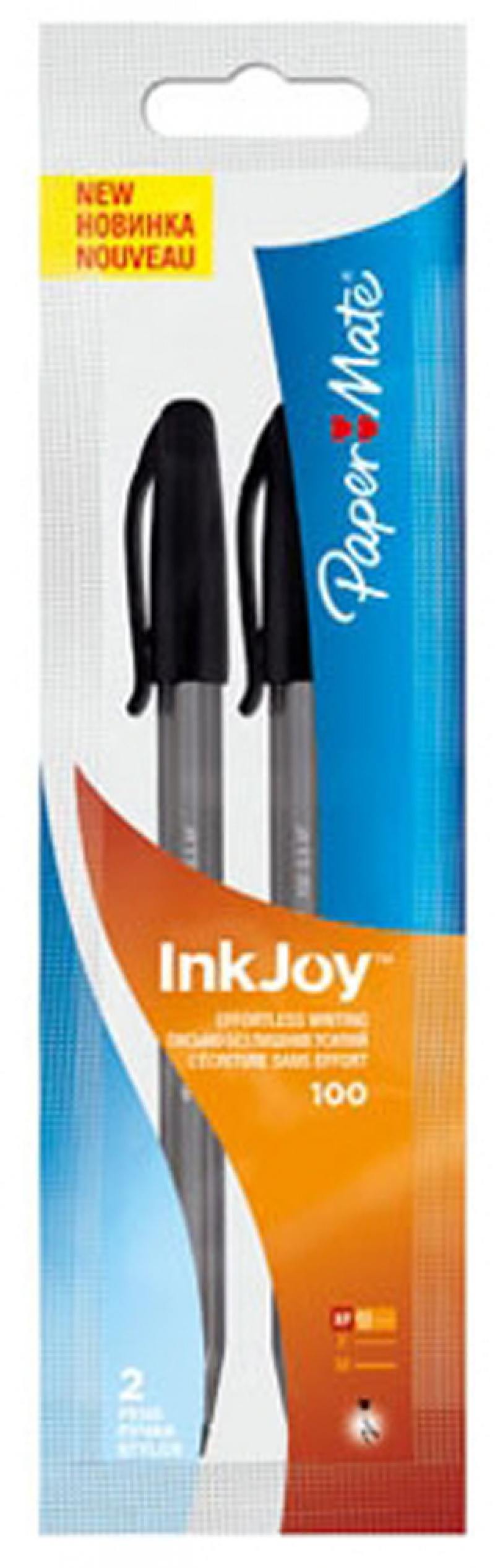 

Ручка шариковая INKJOY 100, с колпачком, черная, 0,5 мм, 2 шт. PM-S0957230