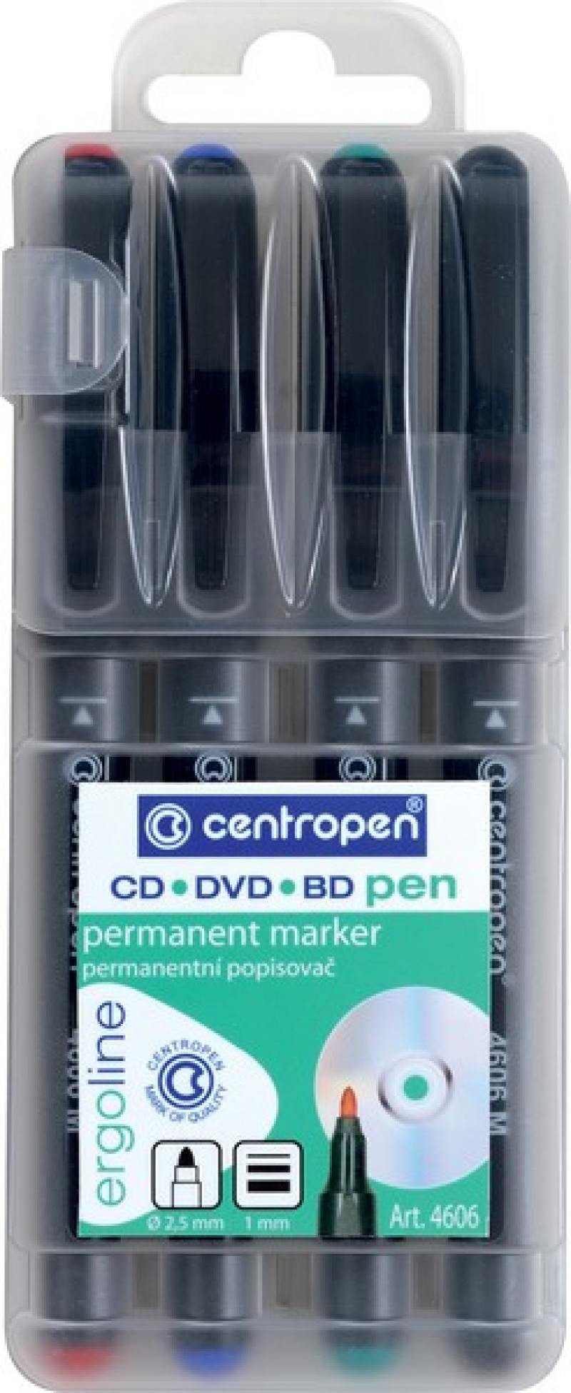 

Набор маркеров перманентных Centropen CD-PEN 1 мм 4 шт разноцветный